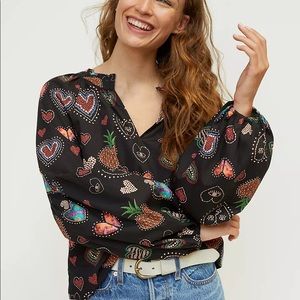 Adorable! Farm For Anthropologie @farmrio button front top.